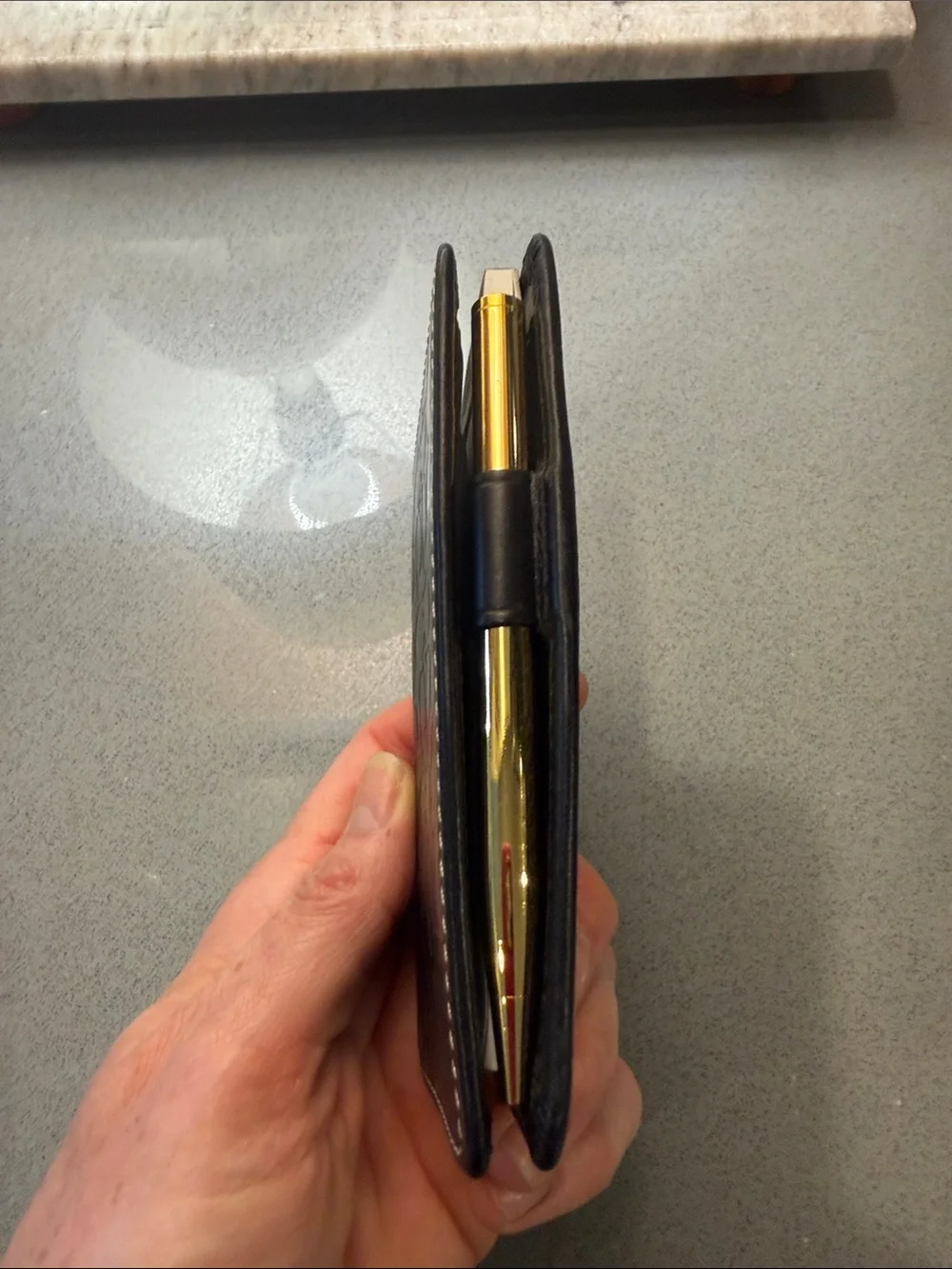 Coach mini notepad / organizer w pen and card slots